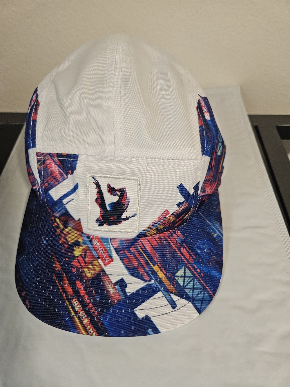 NEW Marvel White Cap with Blue and Multicolor Brim